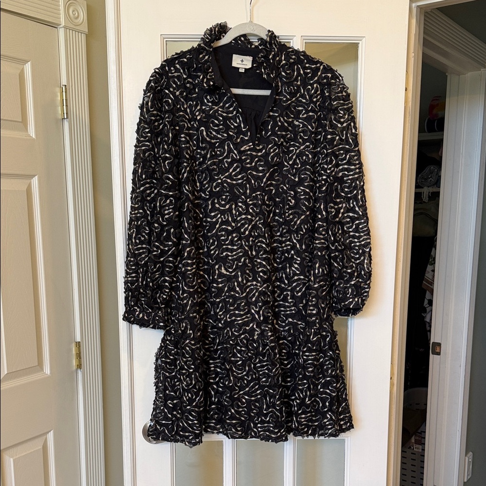 Tuckernuck Black and White Textured Mini Dress